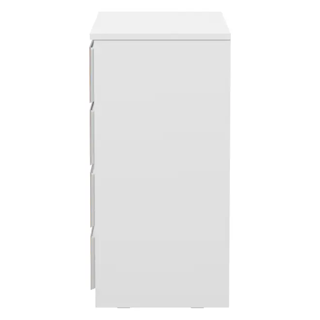 CÔMODA 4 GAVETAS 90 CM X 45 CM MINCE - BRANCO/PRATA - Foto 3
