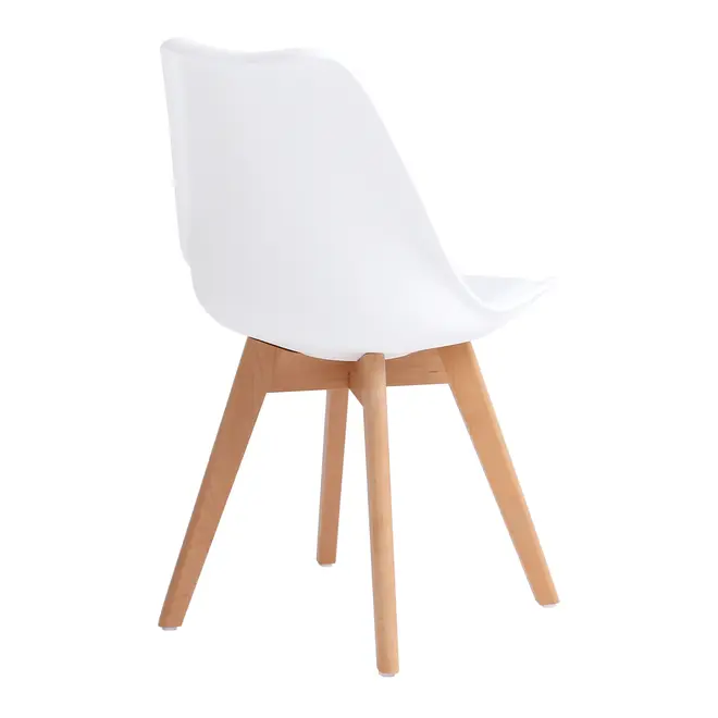 CADEIRA DE JANTAR SKED WOOD - FAIA/BRANCO - Foto 4