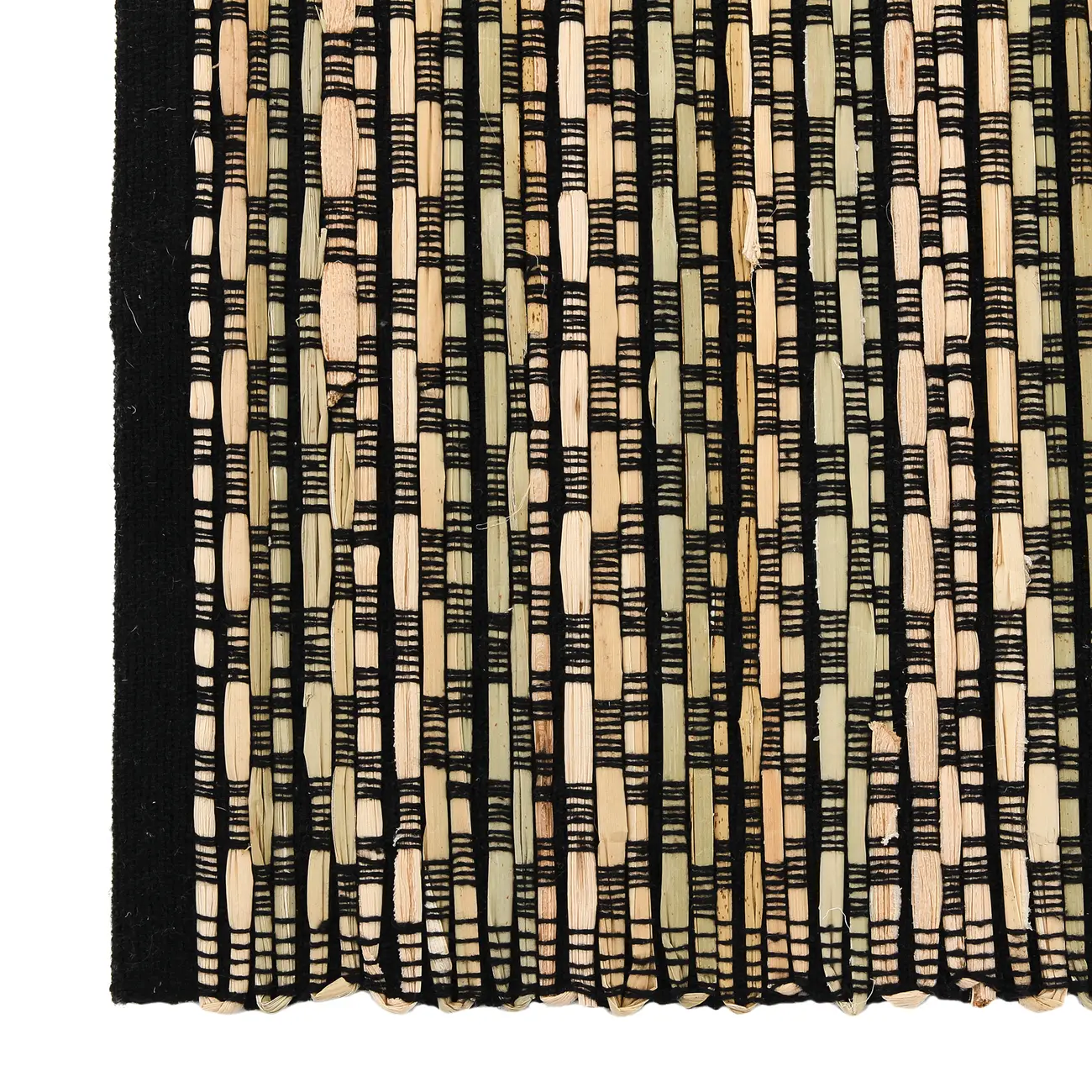 CAMINHO DE MESA 1,35 M X 33 CM MUQUÉM - PRETO/FIBRA CLARA - Foto 4