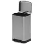 LIXEIRA COM PEDAL 30 L SILENT - INOX/PRETO - Foto 4