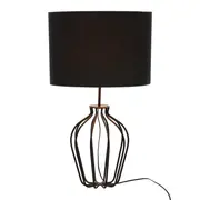 LUMINÁRIA DE MESA ANFORA C/CUP H - CASTANHO/PRETO - Foto 1