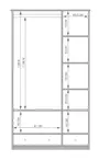 GUARDA-ROUPA DE SOLTEIRO 3 PORTAS/2 GAVETAS TIMBER - AMÊNDOA - Foto 11