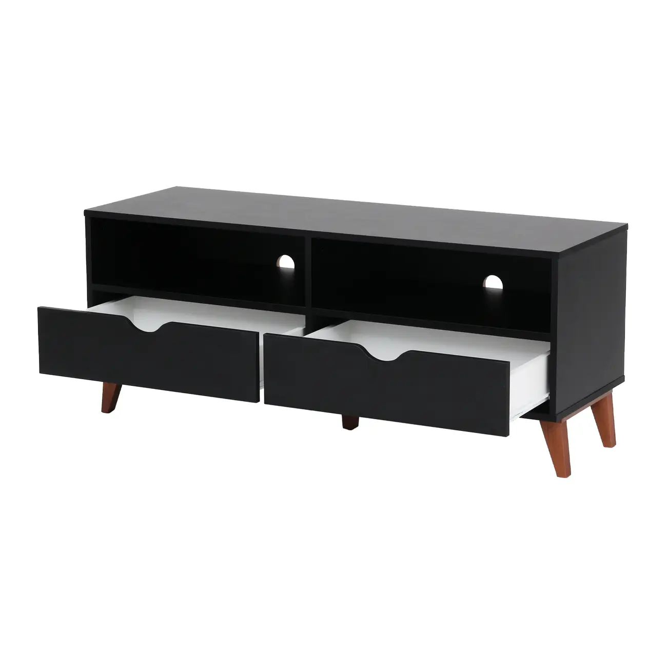 RACK 2 GAVETAS 1,20 M X 40 CM LIN - PRETO/NOZES - Foto 4