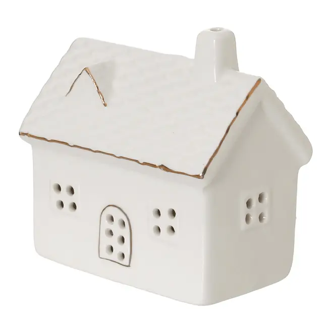 ADORNO CASA DOURADA 8 CM CELEBRATION - OFF WHITE/OURO - Foto 3