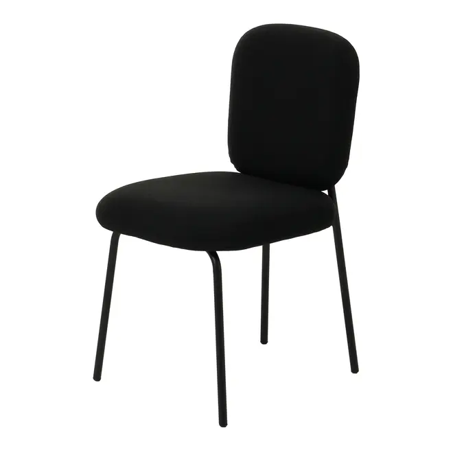 CADEIRA DE JANTAR SNAKY - PRETO/PRETO - Foto 1
