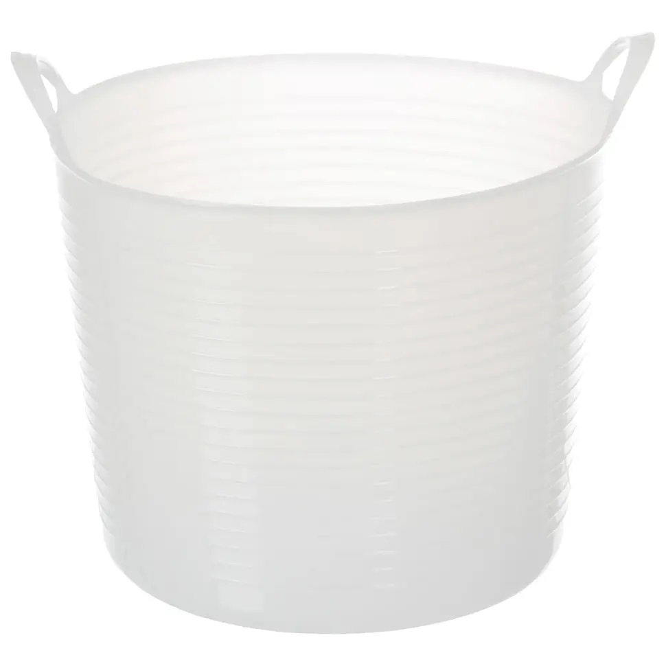 CESTO COM ALÇA 14 L DOBI - BRANCO TRANSLUCIDO - Foto 1