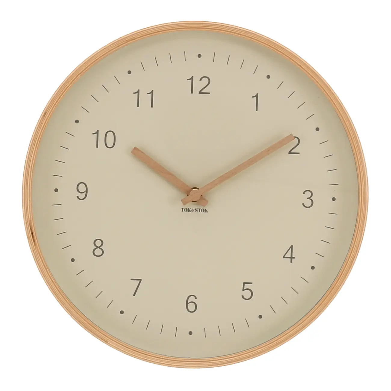 RELÓGIO DE PAREDE BELFRY 31 CM - AMÊNDOA/OFF WHITE - Foto 1