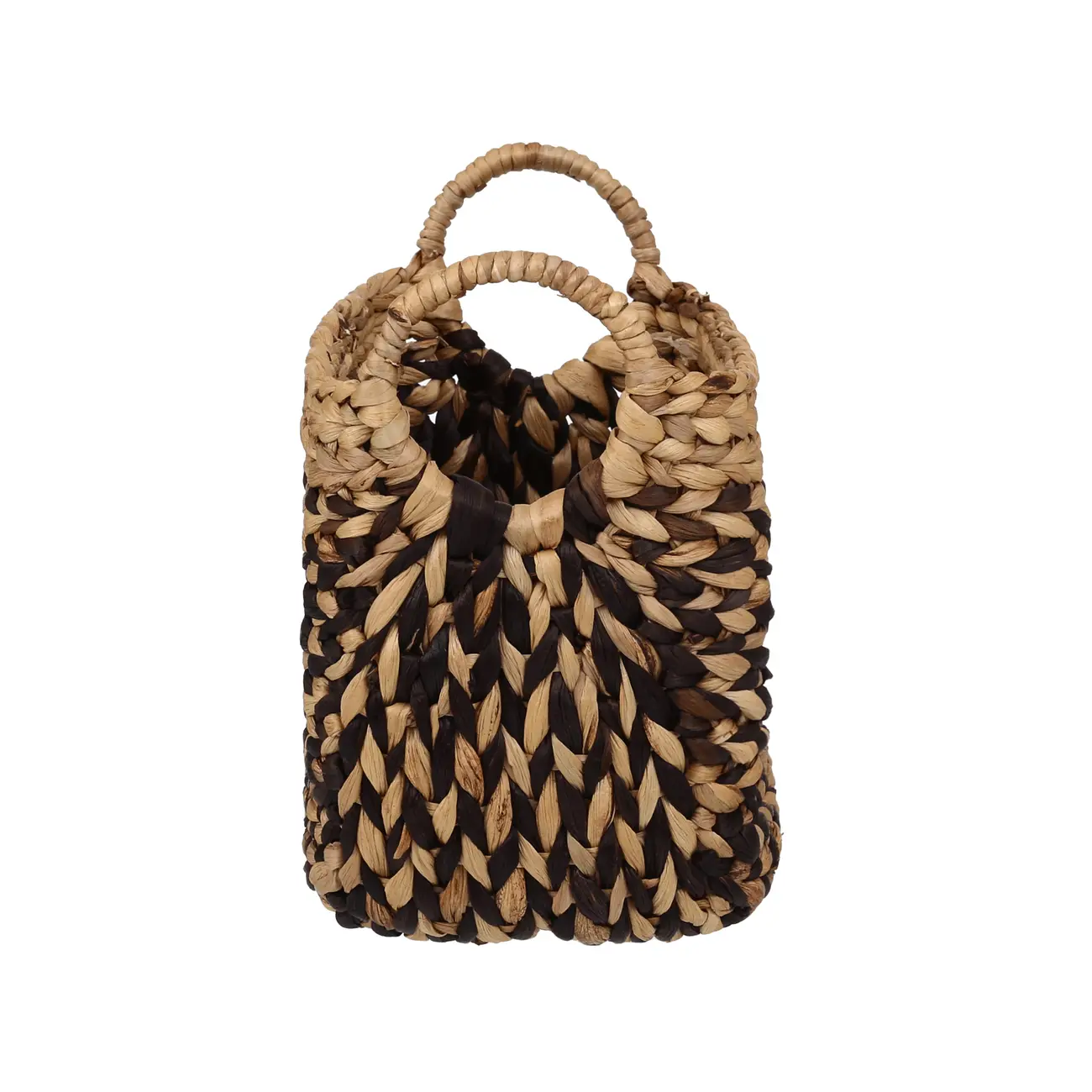CESTO 23 CM X 36 CM X 32 CM AGUAPÉ - FIBRA NATURAL/PRETO - Foto 6