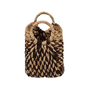 CESTO 23 CM X 36 CM X 32 CM AGUAPÉ - FIBRA NATURAL/PRETO - Foto 6