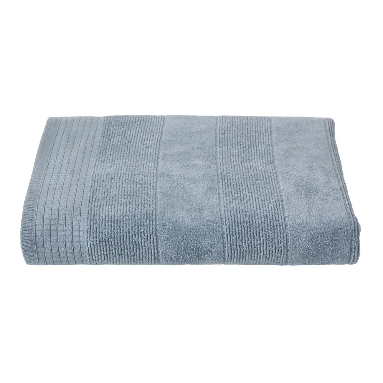 TOALHA DE BANHO GIGANTE 1,50 M X 90 CM DOUX AU TOUCHER - BLEU CENDRÉ - Foto 2
