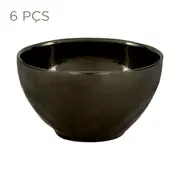 JOGO TIGELA 13 CM C/6 PÇS GEO ORGÂNICO - ONIX - Foto 1