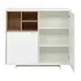 ARMÁRIO PARA ESCRITÓRIO MÉDIO 2 PORTAS ALETA - BRANCO/OAK TAMMI - Foto 2