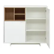 ARMÁRIO PARA ESCRITÓRIO MÉDIO 2 PORTAS ALETA - BRANCO/OAK TAMMI - Foto 2