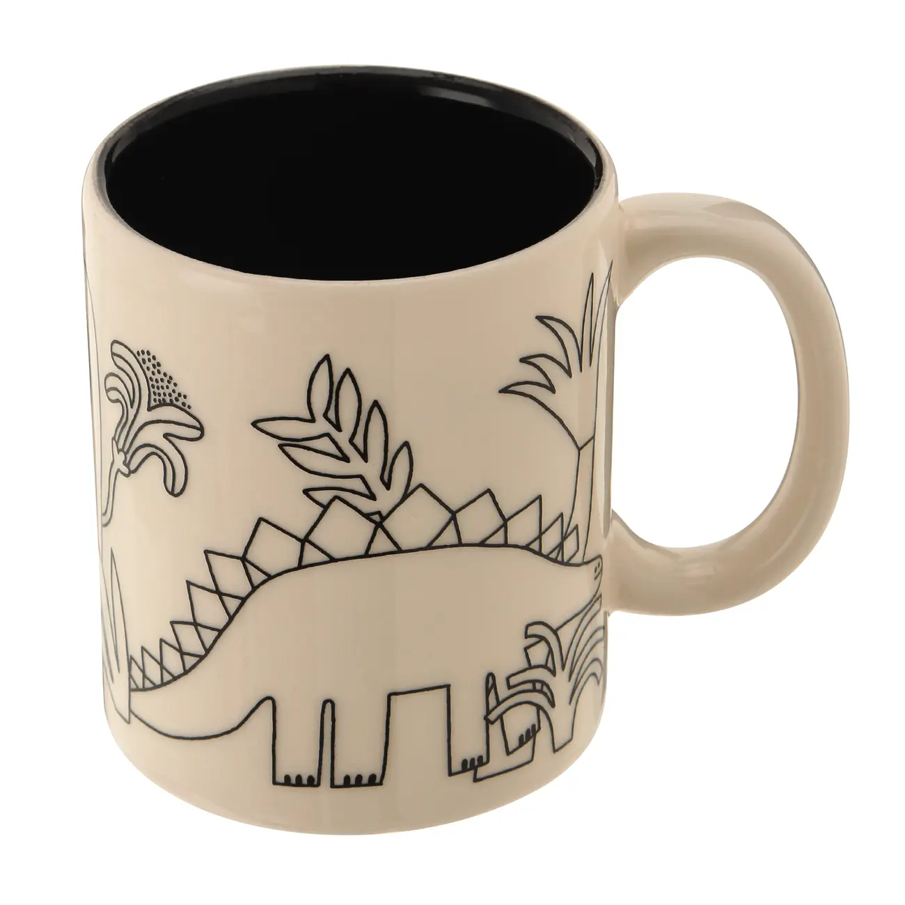 CANECA 300 ML BENTOSSAURO - OFF WHITE/PRETO - Foto 2