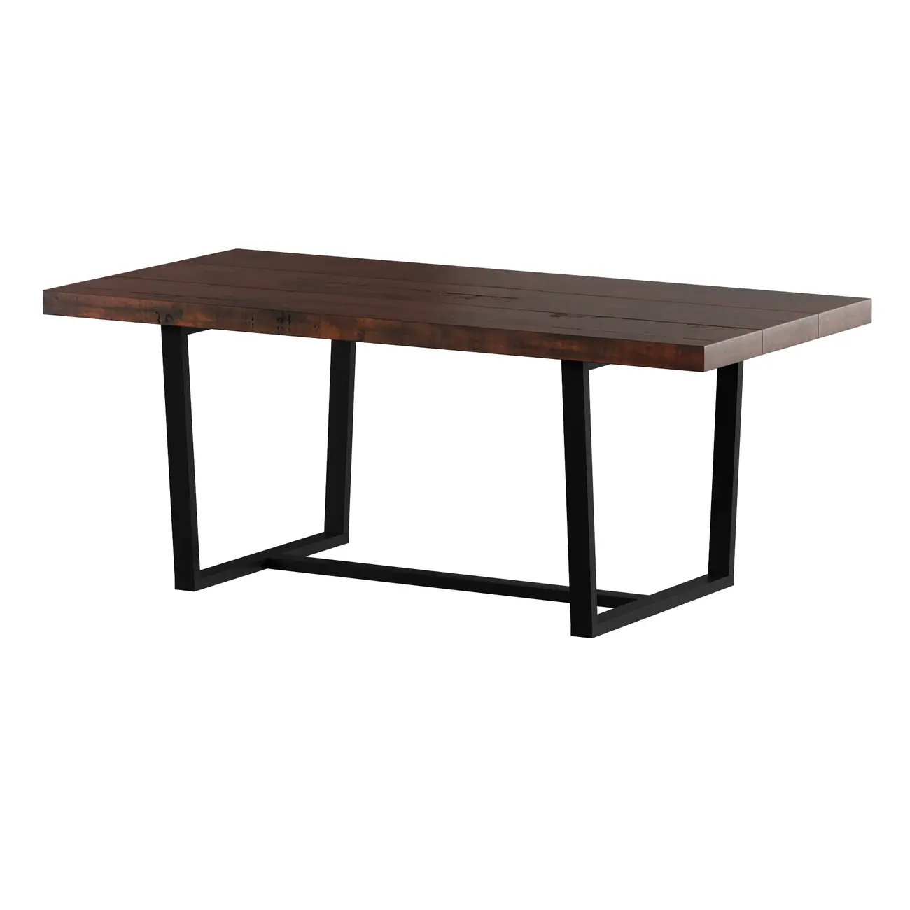 MESA DE JANTAR 1,90 M X 92 CM NIARA - PRETO/NOZES RÚSTICO - Foto 2