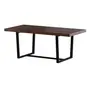 MESA DE JANTAR 1,90 M X 92 CM NIARA - PRETO/NOZES RÚSTICO - Foto 2