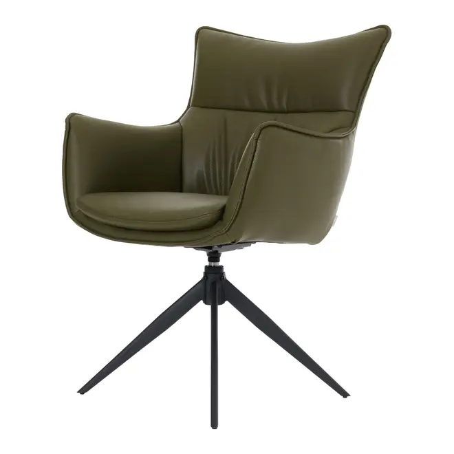 CADEIRA DE JANTAR GIRATÓRIA BERGEN JOY - PRETO/MUSGO - Foto 3