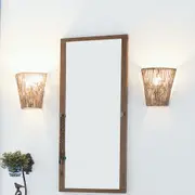 LUMINÁRIA DE PAREDE MILHUZ - FIBRA CASTANHA - Foto 5