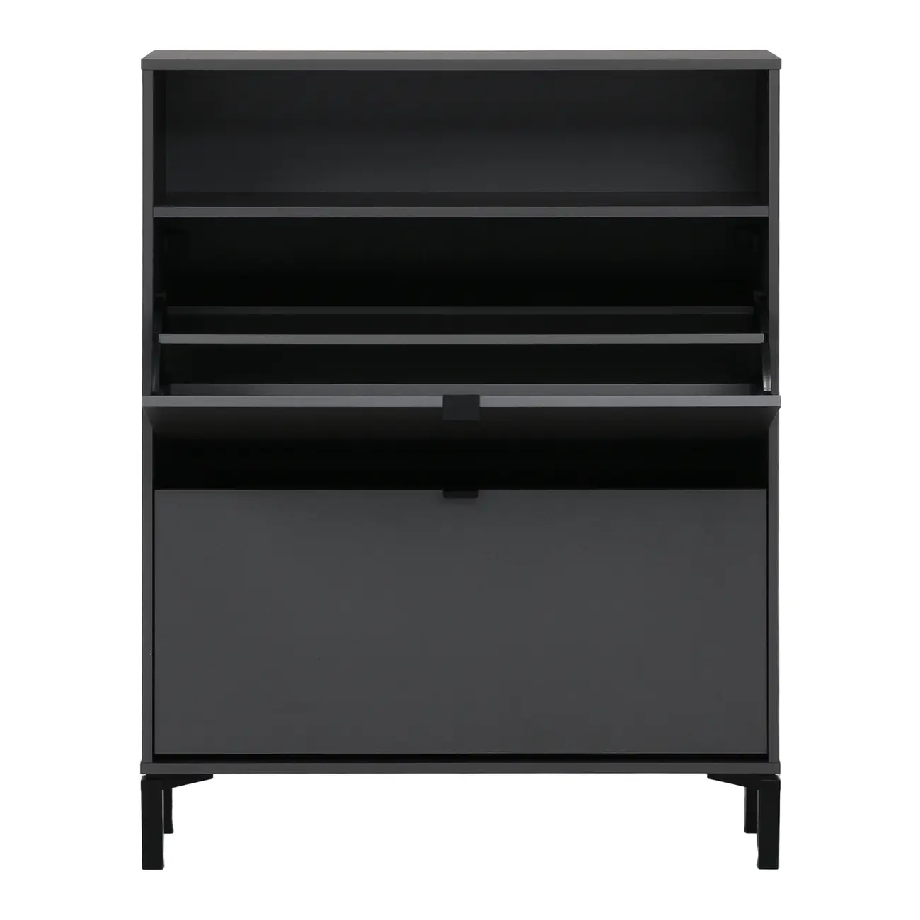 SAPATEIRA 2 PORTAS BASCULANTE SLEEK - GRAFITE/PRETO - Foto 2