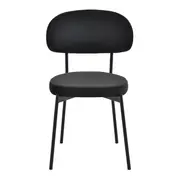 CADEIRA DE JANTAR DAISY - PRETO/PRETO - Foto 2
