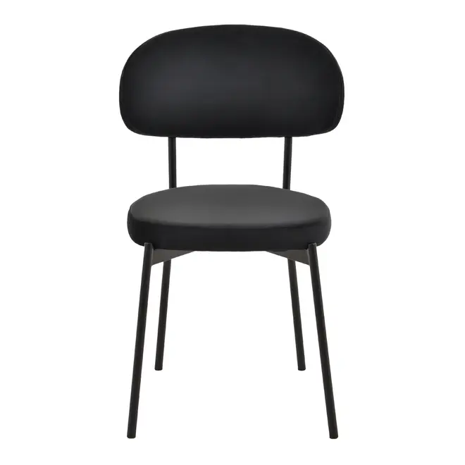 CADEIRA DE JANTAR DAISY - PRETO/PRETO - Foto 2