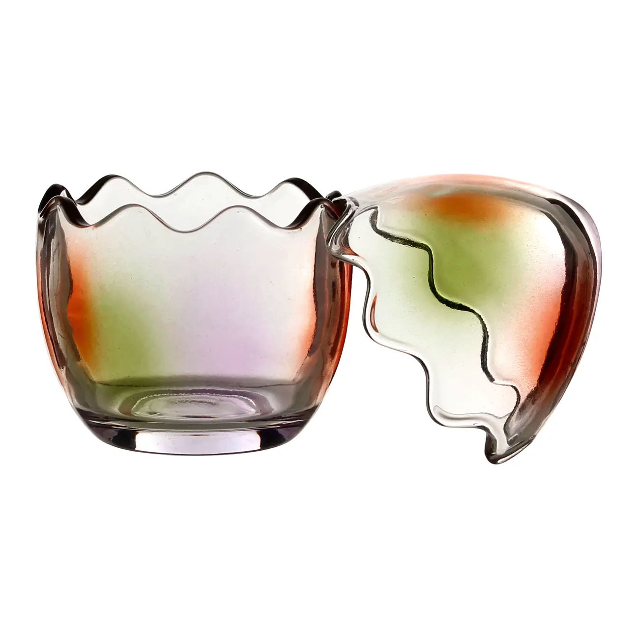 POTE/ADORNO OVO PÁSCOAMOR 14 CM - MOUSSE DE JABUTICABA/LARANJA LED - Foto 3