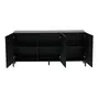 BUFFET 3 PORTAS 1,65 M X 40 CM RIBS - PRETO/PRETO - Foto 4