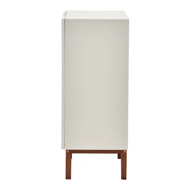 BUFFET 2 PORTAS 80 CM X 40 CM POINT - BRANCO/NOZES - Foto 6