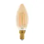 LÂMPADA VELA FILAMENTO E14 E27 3W 220V LUZ AMARELA TASCHIBRA - HANBAR - Foto 3