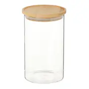 POTE REDONDO 1 L BAMBOO BORUS - INCOLOR/BAMBU - Foto 1