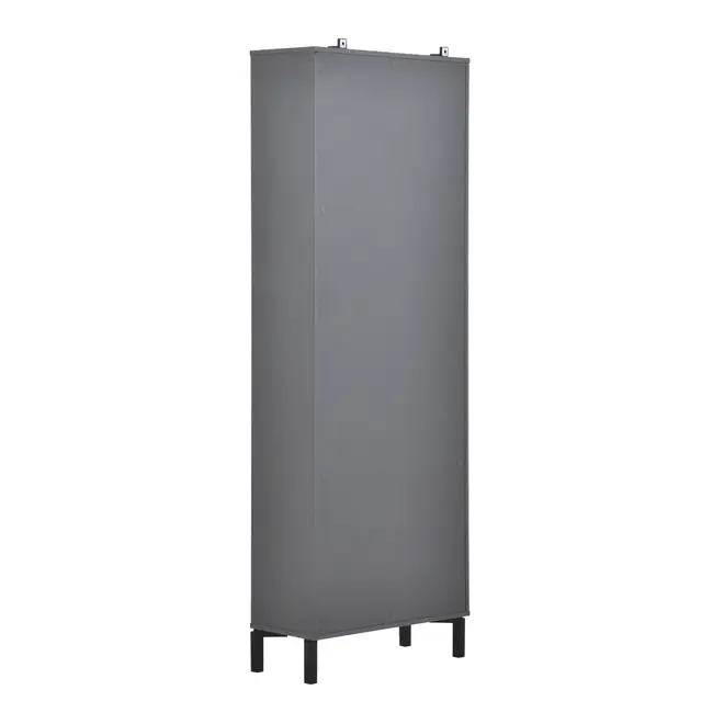 ESTANTE 70 CM X 1,97 M SLEEK - GRAFITE/PRETO - Foto 4