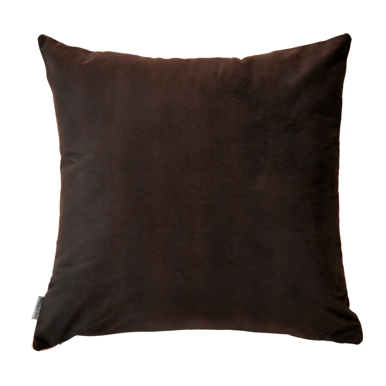 ALMOFADA 43 CM X 43 CM OFFCUTS - AMARELO HANBAR/MARROM DE LEI - Foto 4
