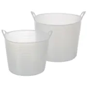 CESTO COM ALÇA 26 L DOBI - BRANCO TRANSLUCIDO - Foto 3