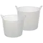 CESTO COM ALÇA 26 L DOBI - BRANCO TRANSLUCIDO - Foto 3