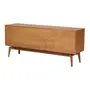 BUFFET 4 PORTAS 1,80 M X 45 CM COM PALHINHA ARES - TAUARI/FIBRA CLARA - Foto 9