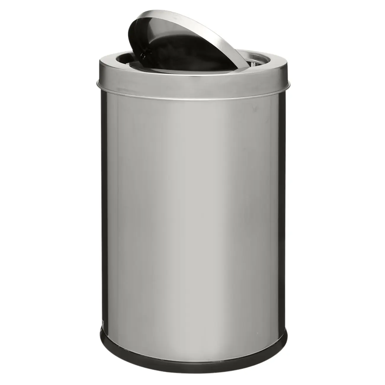 LIXEIRA 7 L BANDON - INOX/PRETO - Foto 2