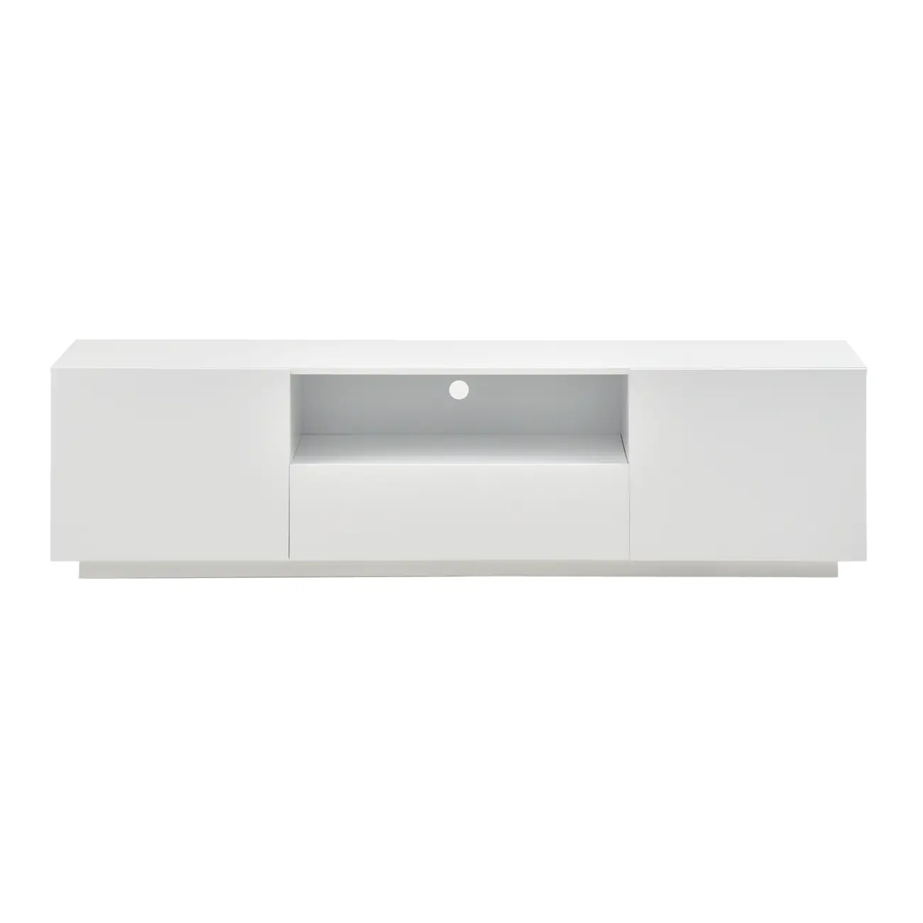 RACK 2 PORTAS/1 GAVETA 1,80 M X 40 CM ROOM - BRANCO - Foto 1