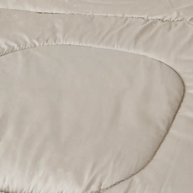 EDREDOM CASAL/QUEEN 2,40 M X 2,50 M HIGH-SATIN - BEGE - Foto 4