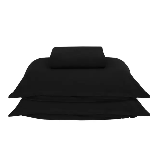 JOGO DE CAMA 3 PEÇAS CASAL MAXY ULTRA - PRETO - Foto 1