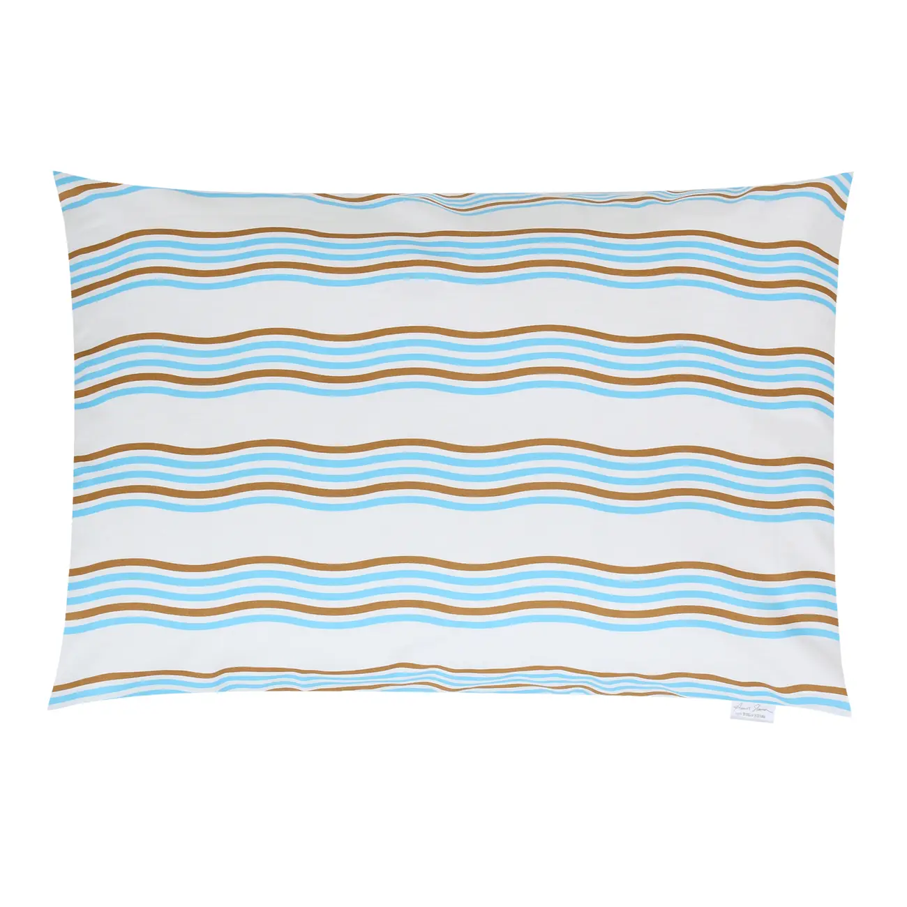 FRONHA MAR E TERRA ONDAS 50 CM X 70 CM - AZUL CLARO/BEGE - Foto 1