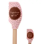 ESPÁTULA 2PEÇAS BRIGADEIRO DE COLHER - ROSA/FAIA - Foto 2