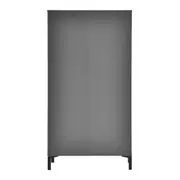 ARMÁRIO PARA ESCRITÓRIO ALTO 2 PORTAS SLEEK - GRAFITE/PRETO - Foto 7