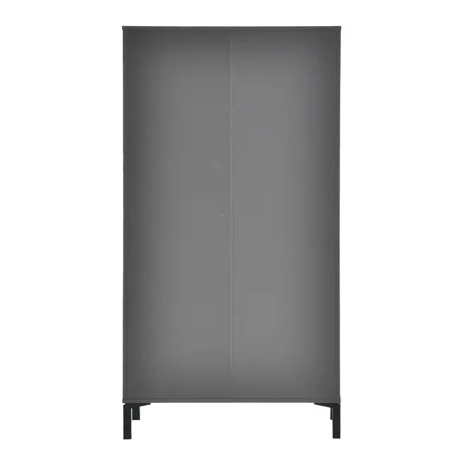 ARMÁRIO PARA ESCRITÓRIO ALTO 2 PORTAS SLEEK - GRAFITE/PRETO - Foto 7