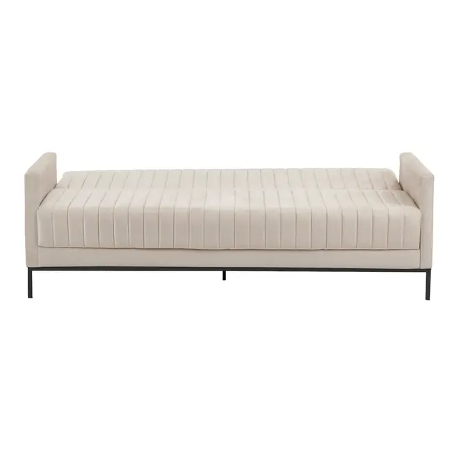 SOFÁ-CAMA 3 LUGARES MARAD - AREIA/PRETO - Foto 10