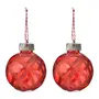 KIT COM 2 BOLAS DECORATIVAS HOHO HOME - VERMELHO - Foto 1