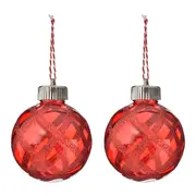 KIT COM 2 BOLAS DECORATIVAS HOHO HOME - VERMELHO - Foto 1