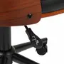 CADEIRA HOME OFFICE APLAY WOOD - PRETO/NOZES - Foto 9