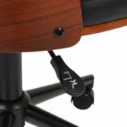 CADEIRA HOME OFFICE APLAY WOOD - PRETO/NOZES - Foto 9
