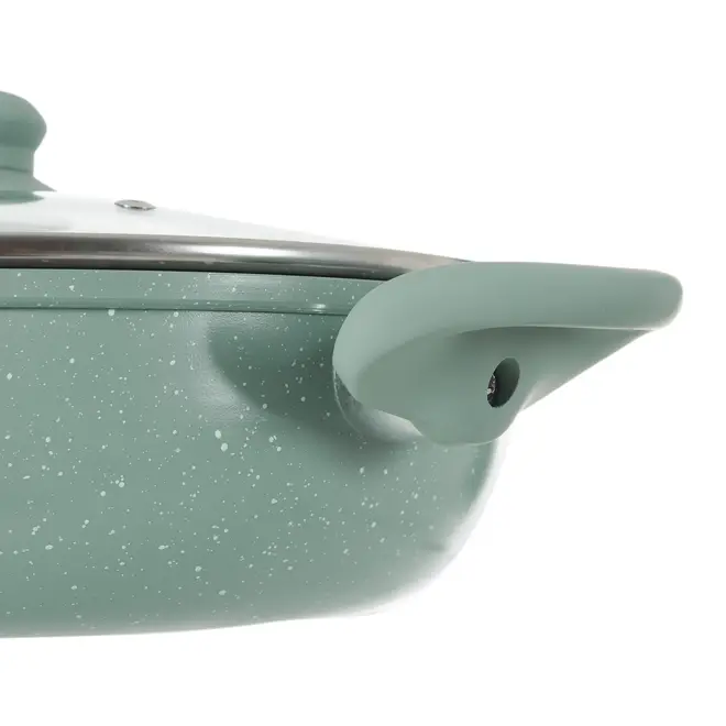 PANELA INDUÇÃO WOK COM TAMPA 28 CM CHEF - SÁLVIA/INCOLOR - Foto 9