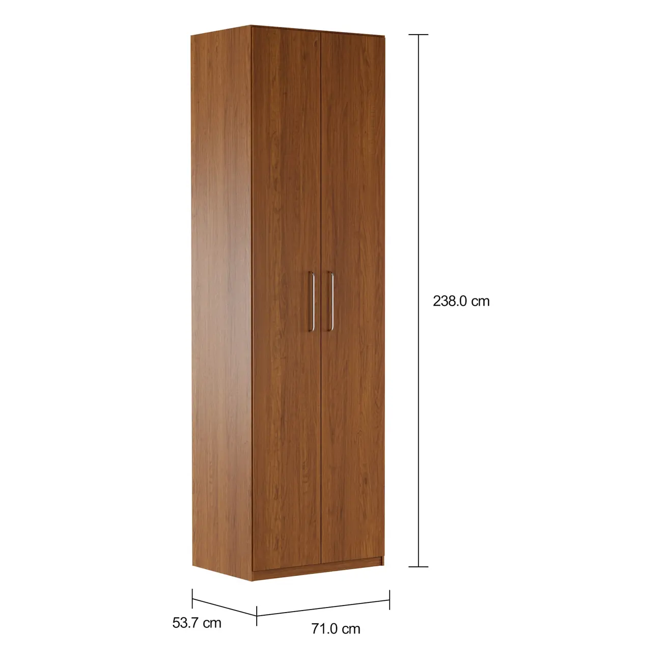GUARDA-ROUPA 2 PORTAS 5 PRATELEIRAS 35 MAXIMUS - FREIJÓ - Foto 5
